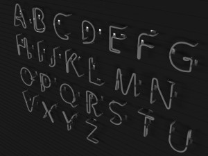 Neon Alphabet 3D मॉडल