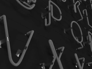 Neon Alphabet 3D Model