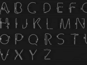 Neon Alphabet 3D Model