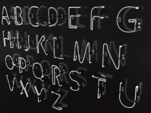 Neon Alphabet 3D Model