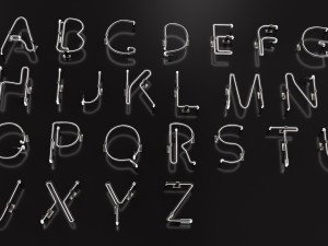Neon Alphabet 3D मॉडल