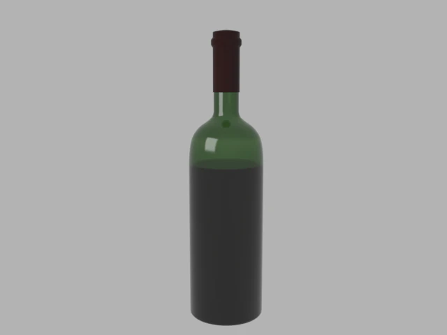 wine bottle 3D Model .c4d .max .obj .3ds .fbx .stl .blend 