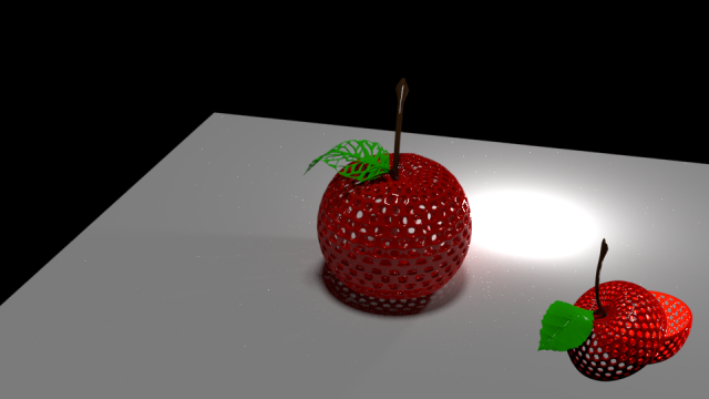 apple Model Cetak 3D .c4d .max .obj .3ds .fbx .stl .blend 