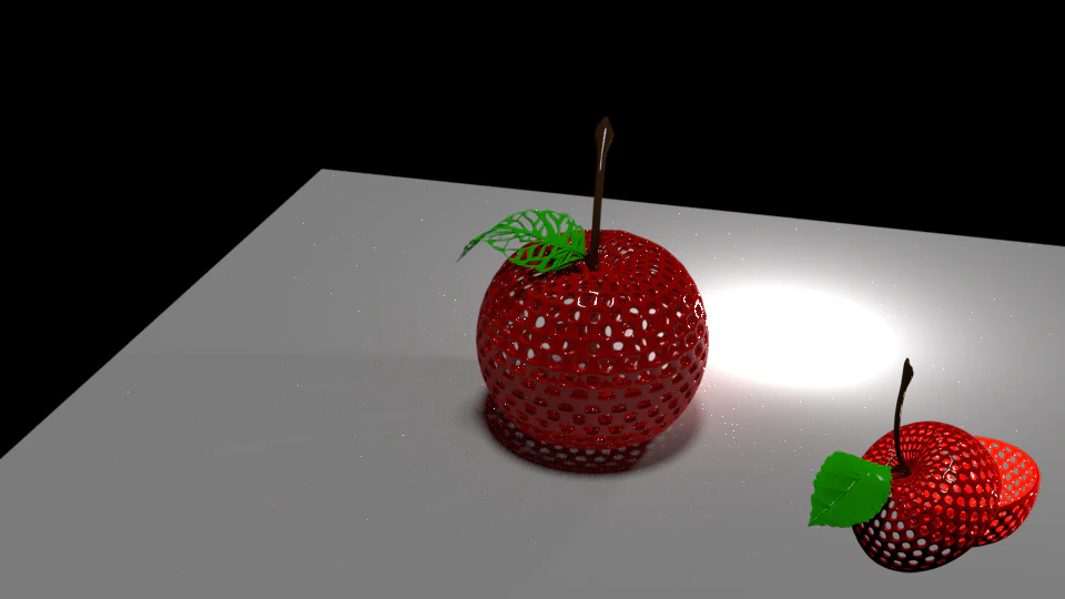 사과 3D 프린트 모델 .c4d .max .obj .3ds .fbx .stl .blend
