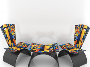 chair-table Modelo 3D