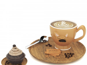 cofee set Modelo 3D