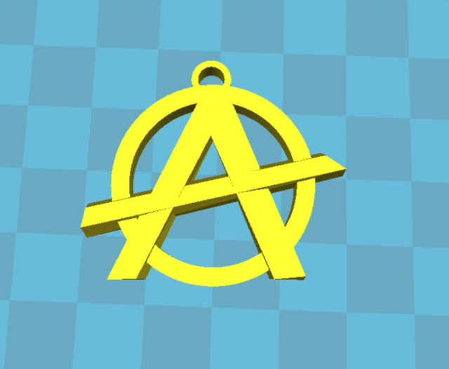 the icon of anarchy 3Dプリントモデル .c4d .max .obj .3ds .fbx .stl .blend 