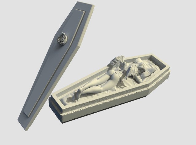 Sleeping vamire girl 3D Baskı Modeli .c4d .max .obj .3ds .fbx .stl .blend