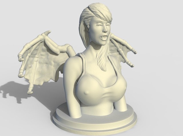 Asia vamire girl 3D Print Model .c4d .max .obj .3ds .fbx .stl .blend 