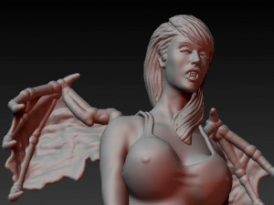 Asia vamire girl 3D Print Model