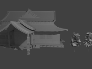 japanese temple 3D 模型