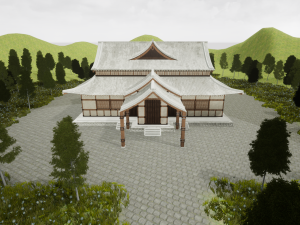 japanese temple 3D 模型