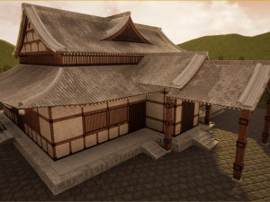 japanese temple 3D 模型