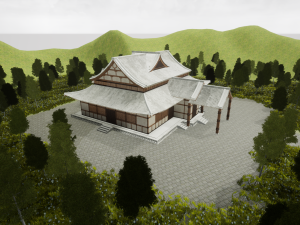 japanese temple 3D 模型