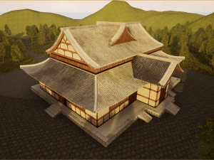 japanese temple 3D Model