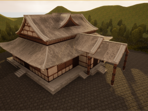 japanese temple 3D 模型