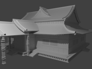 japanese temple 3D 模型