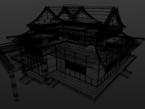 japanese temple 3D 模型
