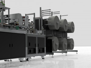 n95 mask making machine Modelo 3D