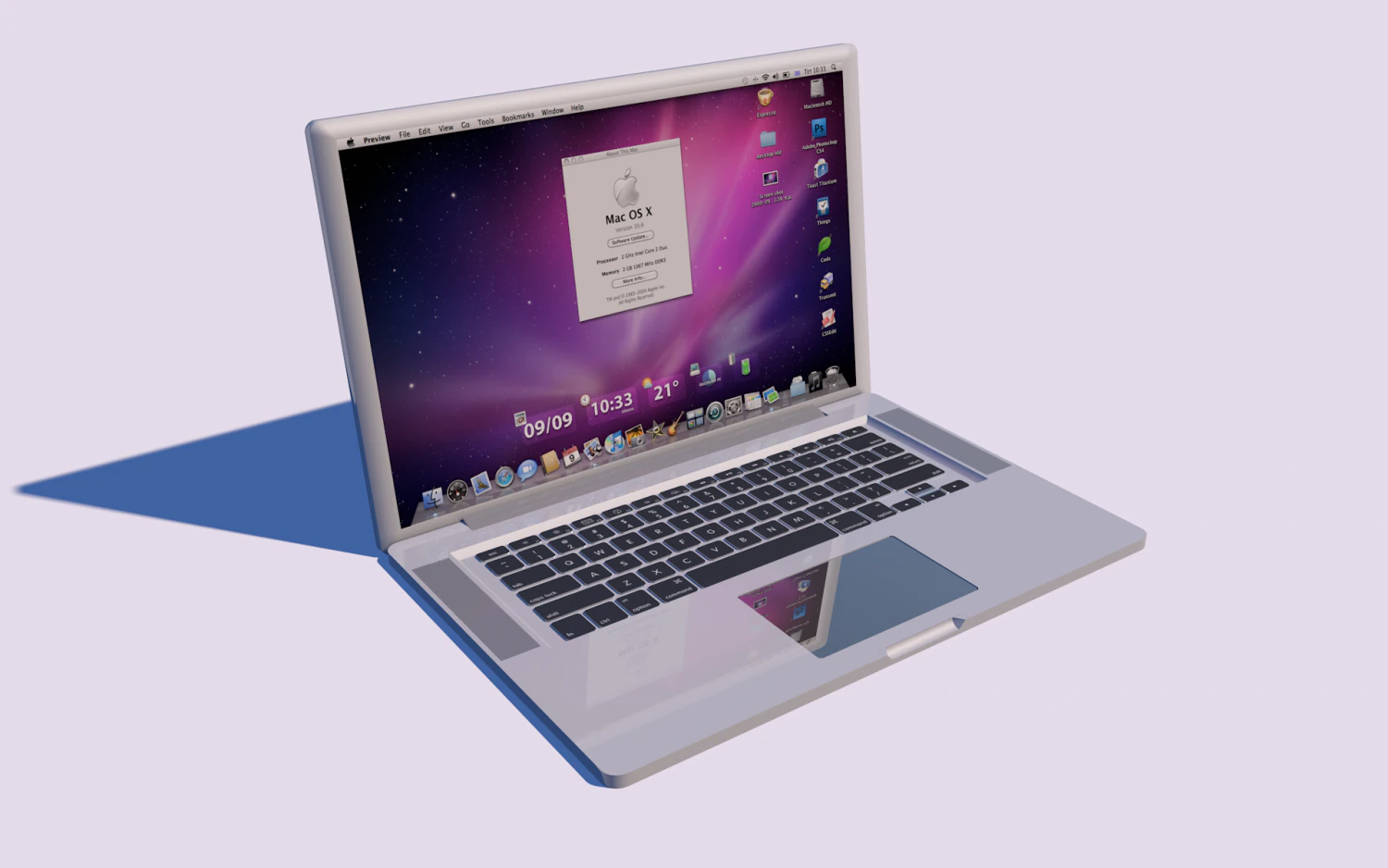 apple macbook 3D Model .c4d .max .obj .3ds .fbx .stl .blend 