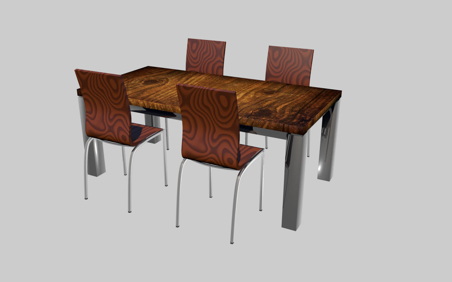 wood table 3D Model .c4d .max .obj .3ds .fbx .stl .blend 