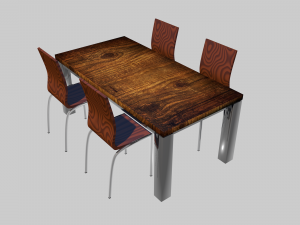 wood table 3D Model