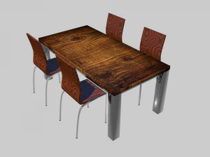 wood table 3D Model