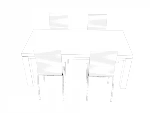 wood table 3D Model