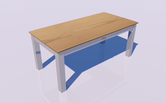 wood table Modelo 3D .c4d .max .obj .3ds .fbx .stl .blend