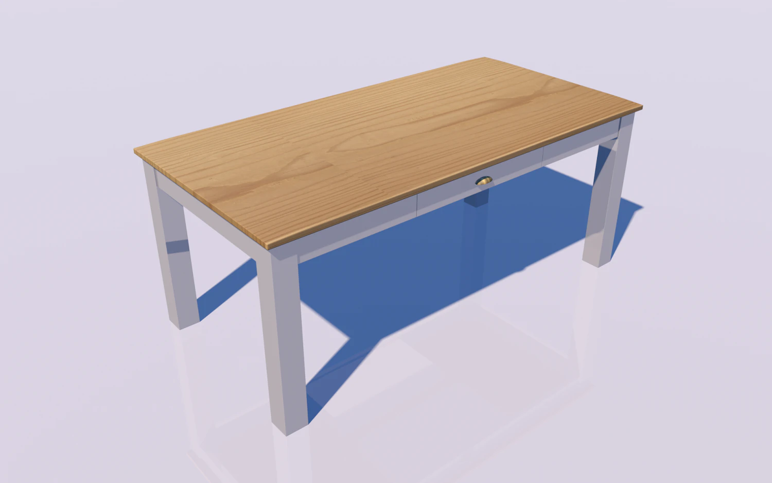 meja kayu Model 3D .c4d .max .obj .3ds .fbx .stl .blend 