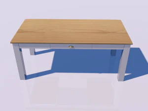 meja kayu Model 3D