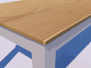 meja kayu Model 3D