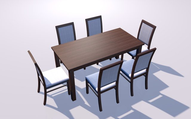wood table Modelo 3D .c4d .max .obj .3ds .fbx .stl .blend 