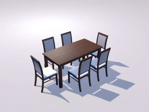 ahşap masa 3D Model