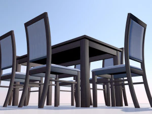 ahşap masa 3D Model