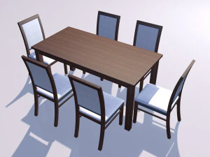 ahşap masa 3D Model