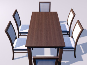 wood table Modelo 3D