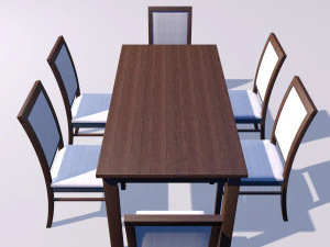 ahşap masa 3D Model