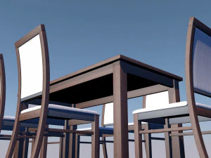 ahşap masa 3D Model