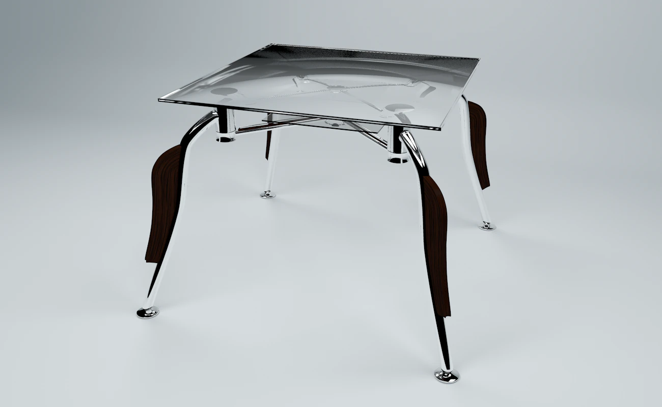 glass table 3D Model .c4d .max .obj .3ds .fbx .stl .blend 