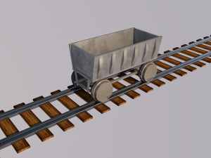 mining trailer 3D Model