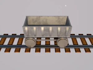 mining trailer 3D Model