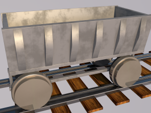 mining trailer 3D मॉडल