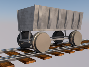 mining trailer 3D मॉडल