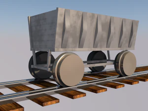 mining trailer 3D Model