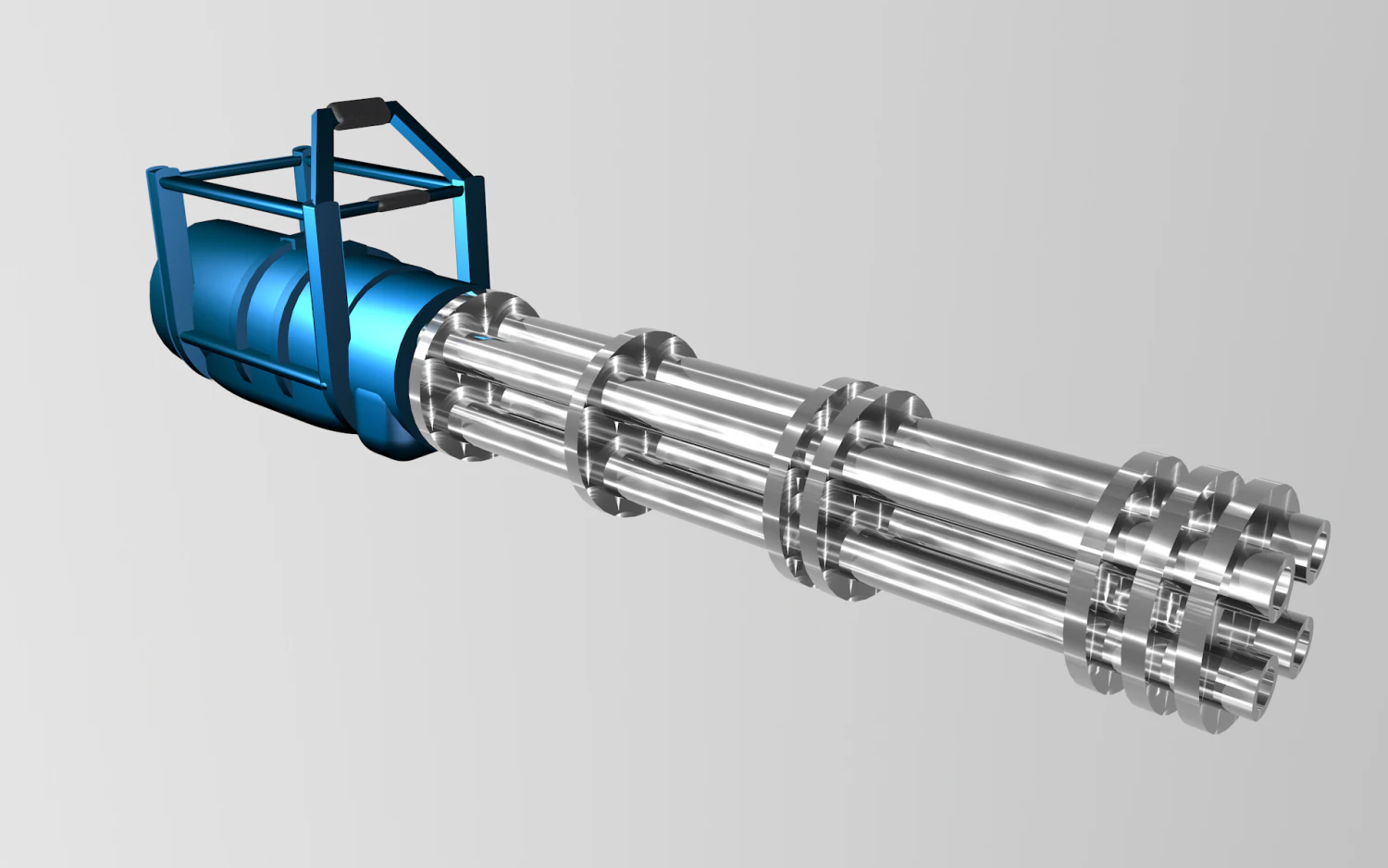 minigun 3D Model .c4d .max .obj .3ds .fbx .stl .blend