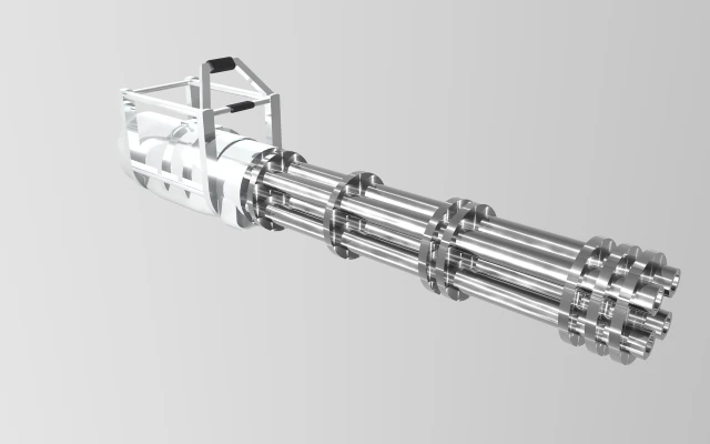 minigun Model 3D .c4d .max .obj .3ds .fbx .stl .blend 