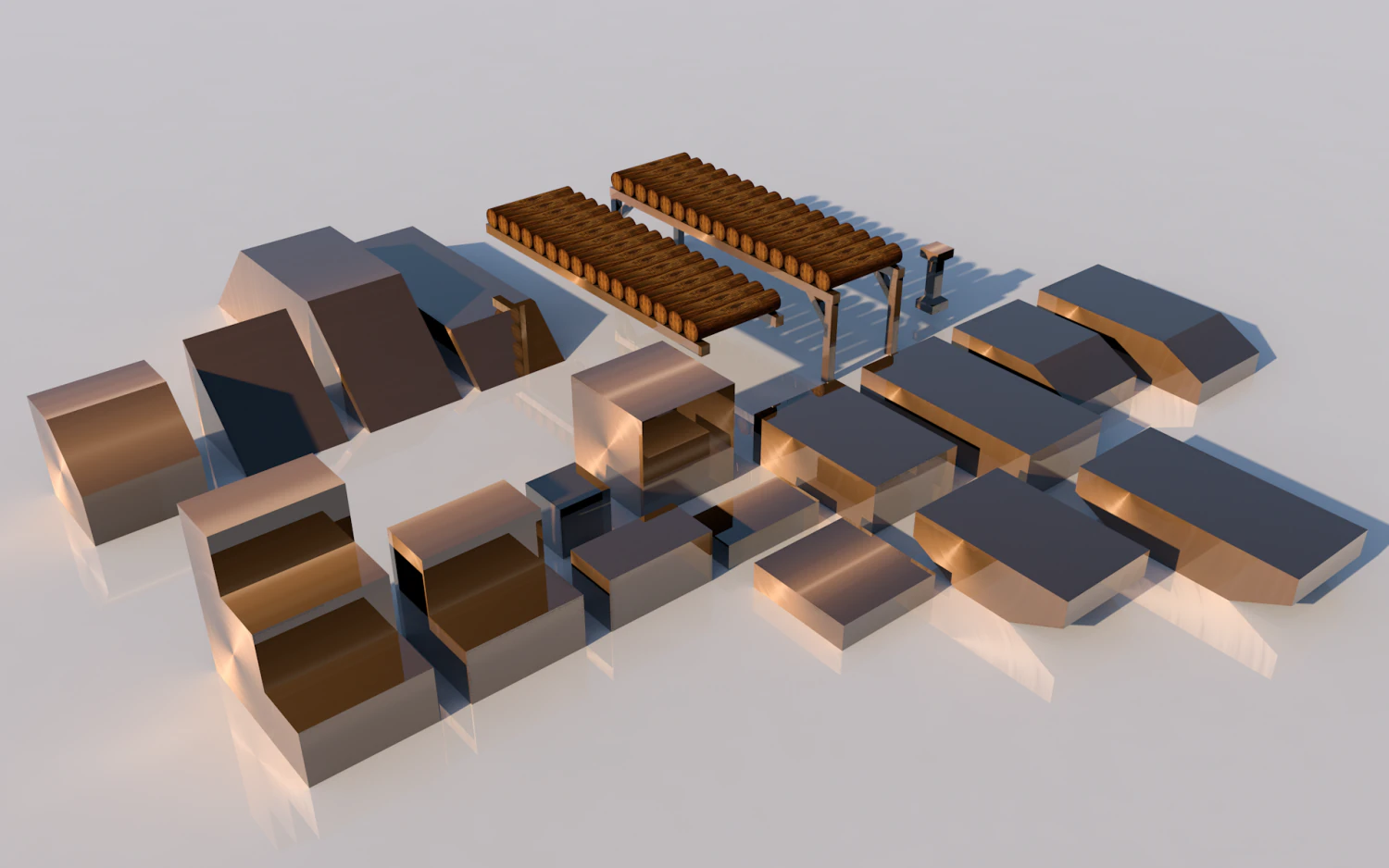 pack of platforms 3D Model .c4d .max .obj .3ds .fbx .stl .blend
