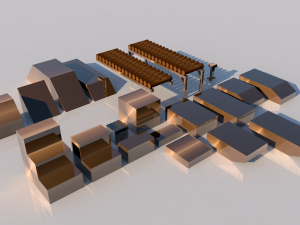 pack of platforms 3D 모델