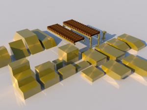 pack of platforms 3D Model